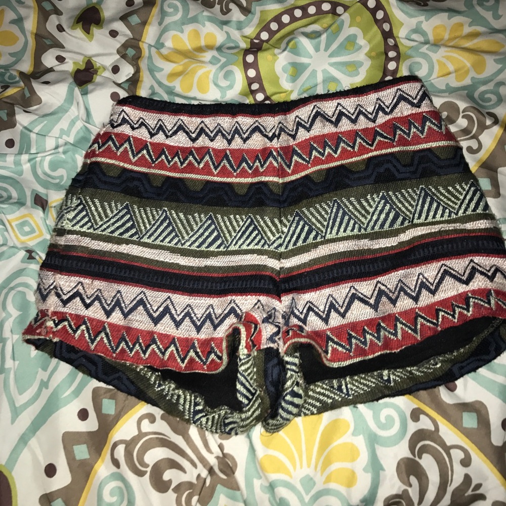 Soft and fuzzy patterned shorts from forever 21